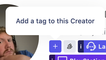 Add tag button